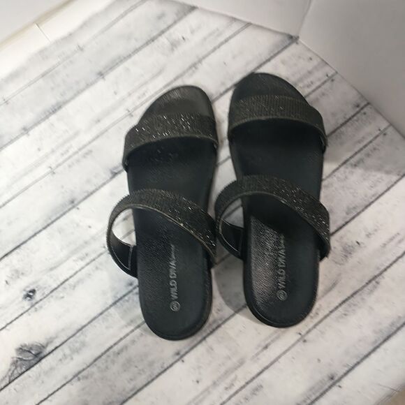 Fashion Nova Wild Diva Sandals Black/white Size 9 - Picture 4 of 8